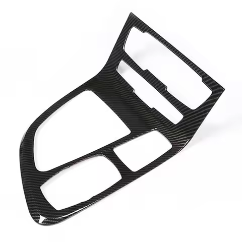 Carbon Fiber Car ABS Chrome Center Console Gear Shift Frame Cover Trim For BMW 218I Gran Tourer F45 