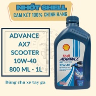 SHELL ADVANCE AX7 Scooter 10W40 0.8L/1L Scooter Lubricant runs smoothly