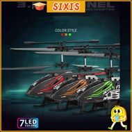 SIXIS 7 LED Colors RC Helicopters, Red/ Green 3.5CH Remote Control Plane, Hobbies Alloy ABS High Con