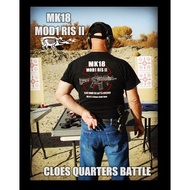 MK18 CQB Gun Shooting Military Wind Tactical Training 100% Cotton Men's Casual High Quality Top T-Sh