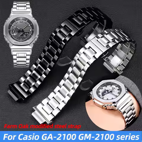 GA2100 GM2100 Metal watch strap Bracelet For Casio G-SHOCK GA-2100 GA-2110 B2100 GM-5600 Modified St