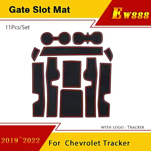 Car Coaster Fit For Chevrolet Tracker 2019~2022 Door Groove Pad Rubber Gate Slot Mat Interior Decora