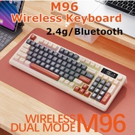 M96 Wireless Gaming Mechanical-Feel LED Backlit Keyboard Bluetooth/2.4GHz Quiet, 2000mAH Rechargeabl