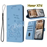 For  Honor X7d 5G 2025 Leather Cat Cute Phone Wallet Case Book For Honor X7d HONOR X 7d  x7d X7d X7 