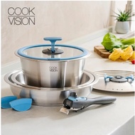 【耐用富林】NEOFLAM Cookvision SUS304不鏽鋼鍋具8件組/Nesto