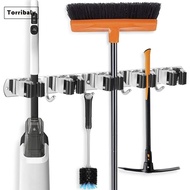 [Torribaly]Broom Holder Mop Hanger Wall Mount Metal Organization Garage Storage System Garden Kitche