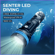 PENGIRIMAN CEPAT Xtar Senter LED Diving Waterproof CREE XHP35-HI D4 1600 Lumens - D26 / senter selam