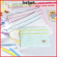 BEBET Handbag, A4/A5 Three Layers File Bag, INS Large Capacity Polka Dot Design Exam Papers Storage 