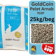 25kg Gold Coin 703P Pelet Arnab / Makanan Arnab / Rabbit Pellet