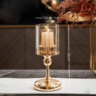 Modern Metal Glass Candle Holders Aromatherapy Romantic Candlelight Bedroom Living Room Party Bar Ho
