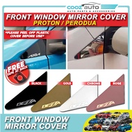 Car Proton Exora Perodua Bezza Axia NEW Alza 2009 - 2021 Myvi 2018 - 2025 Mirror Pillar Cover Front 