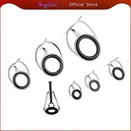 MagiDeal 7Pcs Rod Guides Tip Ceramic Guide with Eyelets, Fishing Rod Guide Replacement