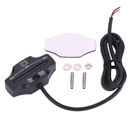 pikdsg Battery Gauge, Indicator Temperature Resistant Easy Read Black ABS Charging Monitoring 12V/24