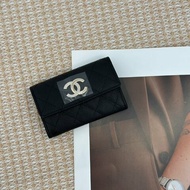 CHANEL 24B經典口蓋卡包 - 黑金