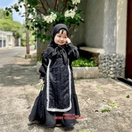 Bonuskan Gamis Syarifah Set Hijab Anak Perempuan Ceruty Babydoll X