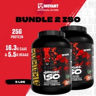 Bundle 2 Mutant Hardcore ISO, Whey Protein Isolate, Protein Powder,  Low Carb 5lb