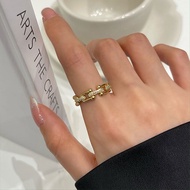 ยูกิ2021ใหม่มาถึงประณีต14K แหวนทองคำแท้สำหรับผู้หญิง AAA เพทายแวววาว CZ หรูหราแหวนเปิดเครื่องประดับของผู้หญิง