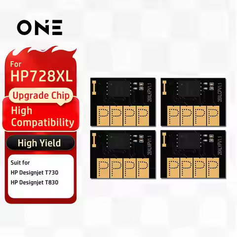 New Upgrade For HP 728 728XL Cartridge Chip For HP DesignJet T730 T830 Printer F9J68A F9J67A F9J66A 