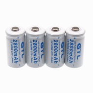 GTL 3.7V 2800mAh Lithium Li-ion 16340 Battery CR123A Rechargeable Batteries 3.7V CR123 for Lase