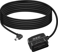 GELRHONR OBD Power Cable for Dash Camera, OBD2 Diagnostic Extension Adapter to 90Degree Mini USB wit