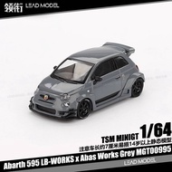 |Abarth 595 LBWK Abas Works MINIGT 1/64 Gray Car Model