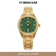 Roscani Aurelle E46 (Swirl Dial + Gemstone Bezel) Jam Tangan Wanita Gelang | Mineral Crystal | All S