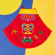 [Wholesale Price]Children's Belly Button Protection Embroidered Bib Newborn Baby Embroidered Tiger H