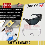 PICASAF (ET30) SAFETY EYEWEAR SPECTACLE (CLEAR/BLACK) POLYCARBONATE LENS