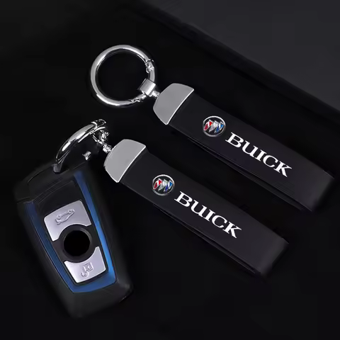 Car Logo Metal PU Leather Car Keychain Ring Auto Accessories For Buick Verano LaCrosse Encore royaum