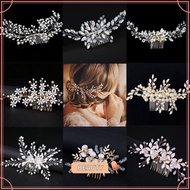 BEAUTYONE Bridal Hair Comb Jewelry Wedding Crystal Peals Hair Ornaments