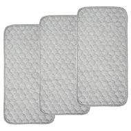 Baby Diaper Pads Bamboo Quilted Thicker Waterproof Changing Pad Liners 3 Count Gray