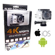 4K SPORTS WIFI ACTION CAMERA ULTRA HD DV FULL HD 1080 WATER RESISTANT 30M