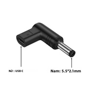 USB C Jack Kết Nối Loại C PD Sang 5V 9V 12V DC Bộ Chuyển Đổi Nam Sang Nữ Adapter 4.0x1.7 5.5x2.5 5.5