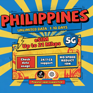 Philippines eSIM 4G/5G High Speed 3-15 Days Daily 1GB/2GB/3GB Instant 24h Email Delivery Unlimited D