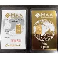 NEW GOLD BAR 916 -1gm