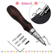 FUTURE1 Leather Edge Trimmer, Trenching Edge Pressing Edge Beveller Groover, Durable 7 In 1 Edge Cut