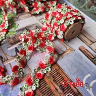 90cm lace Fabric Small Floral Pattern (Many Colors To Choose From) Size 15 Mm for sew