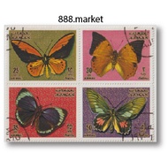 [STAMP](S481) AJMAN BUTTERFLY STAMP- USED - FULL SET