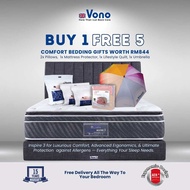 Vono Ergobed Inspire 3 Mattress (Tilam Vono) | 15 years Warranty | 100% Natural Latex | Pillow & Eur