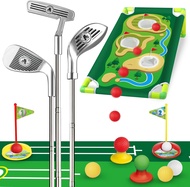 Letapapa Toddler Golf Set Golf Clubs Length Adjustable with Mat & Golf Cornhole Upgraded Kids Golf C