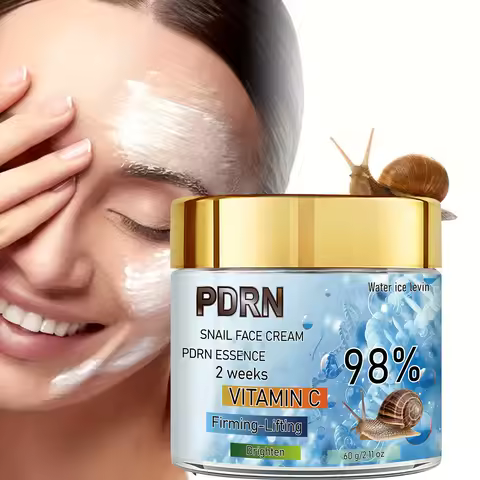 PDRN Snail Face Cream - 98% PDRN Essence, 2-Week Firming & Brightening with Vitamin C, Retinol & Bee