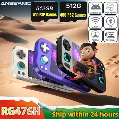 ANBERNIC RG 476H Android Handheld Game Console 4.7"HD Multi-touch Full Screen Hall Triggers Wifi Ret