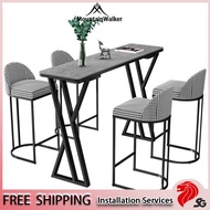 MW Sintered Stone Bar Table Set Marble Table Bar Counter Table Long Table Bar Table and Chair Dining