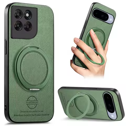 For Motorola G86 G67 G37 Power 5G Leather Back Ring Stand Case Moto G77 G67 G47 G37 G17 G86 G66Y G66