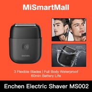 Enchen MS002 Electric Shaver 100% Waterproof 3 Flexible Blades Compact Foil Shaver With Travel Lock