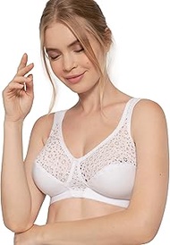 Yvonne D1005A Women's Unlined Bra, Non-Padded Bralette for Large Sizes, White, White, 48DD