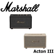 東京快遞耳機館 搖滾魂 Marshall Acton III Bluetooth 三代藍牙喇叭 2色 動態音量