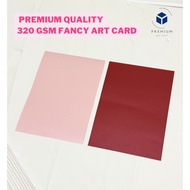 Art Card | Fancy Art Card | 320 gsm Art Paper | Deep Red & Soft Pink | Colour Art Card | Premium Qua
