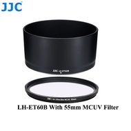 ET-60B เปลี่ยนเลนส์ฮูด JJC LH-ET60B สำหรับ Canon RF-S 55-210มม. F5-7.1เป็นเลนส์ STM ของ Canon EOS R5