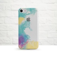 水暈-紫黃-防摔透明軟手機殼- iPhone 系列, Samsung
